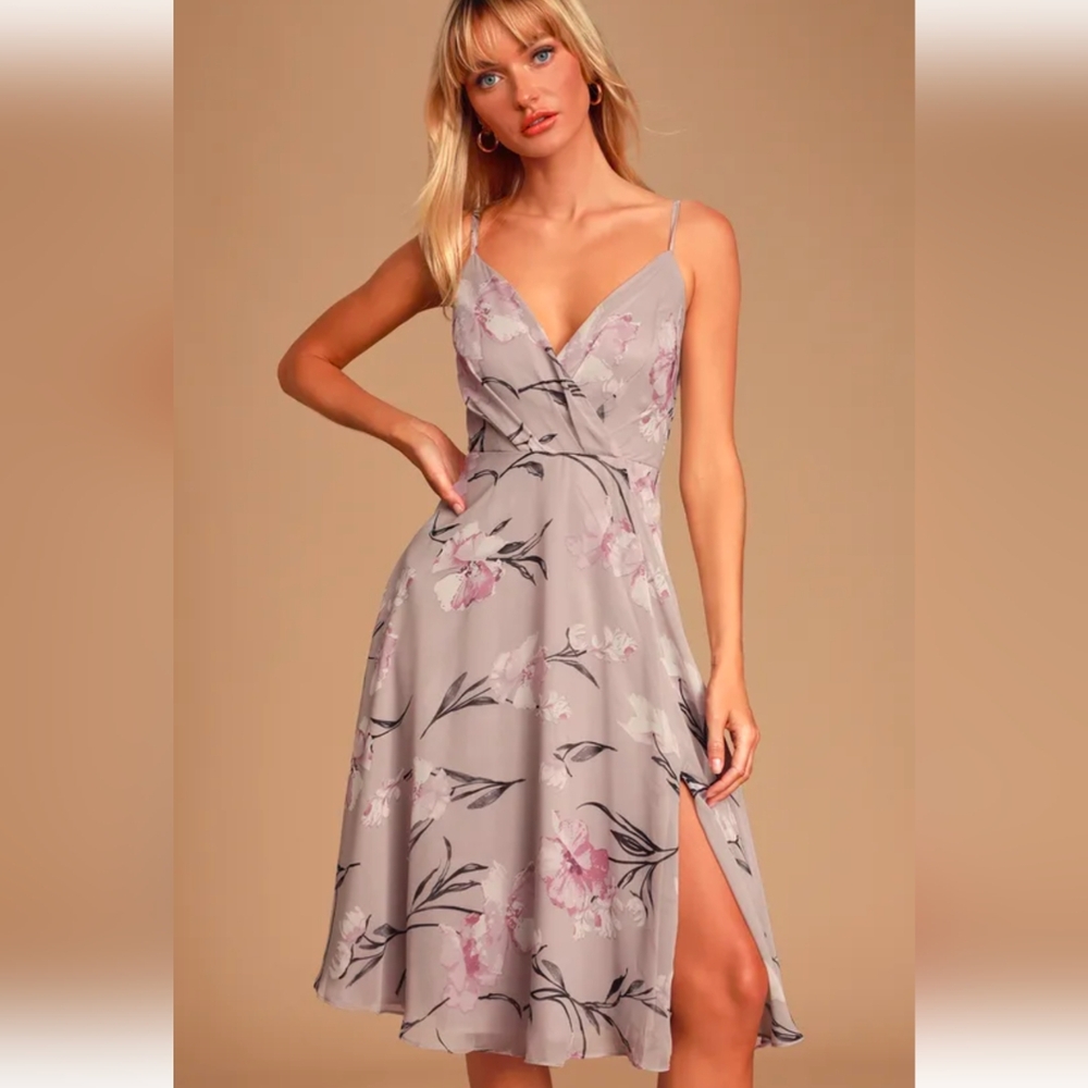 Lulu's Lavender Floral Maxi Dress